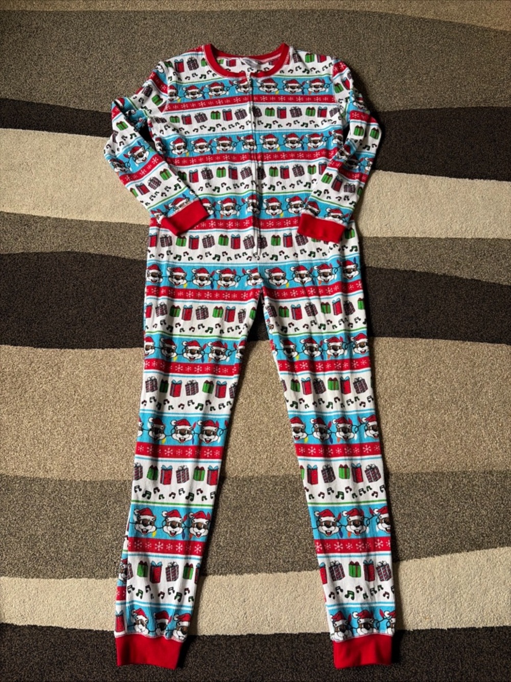 Buc-ees One Piece Unisex Adult L Christmas Holiday Thermal Pajama Lounge Wear